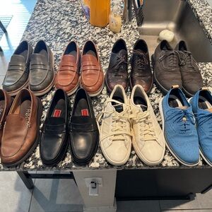 Cole Haan Men's Loafers and Sneakers - Black, Brown, Cream, Blue (8 pairs)